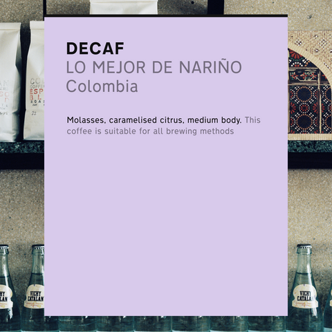 Decaf, Lo Mejor de Nariño, Colombia.